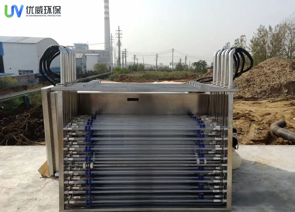 河南污水處理廠明渠式紫外線消毒器安裝完成(圖2)